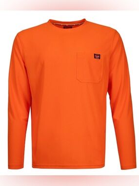 Wrangler Workwear Men's Long Sleeve Performance Work Pocket T-Shirt